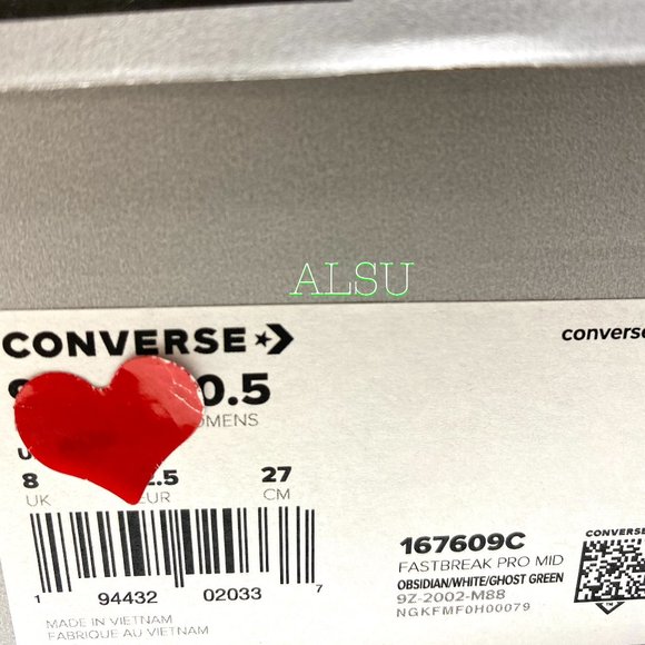 Converse Fastbreak Pro Mid Leather Sneakers Canvas Blue Men's Size 167609C - Picture 9 of 9